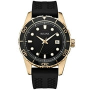 Bulova Men's Black Silicone Strap Watch 98B261