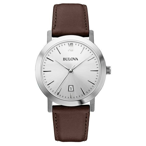 Bulova Men's Classic Leather Strap Watch 96B217