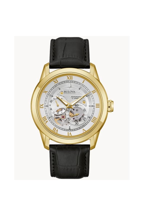 Men's Sutton Automatic Black Strap Watch - 97A187
