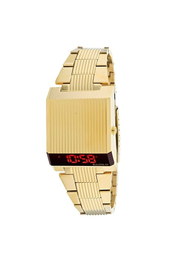 Men's Gold-Tone Stainless Steel Computron Digital Watch - 97C110