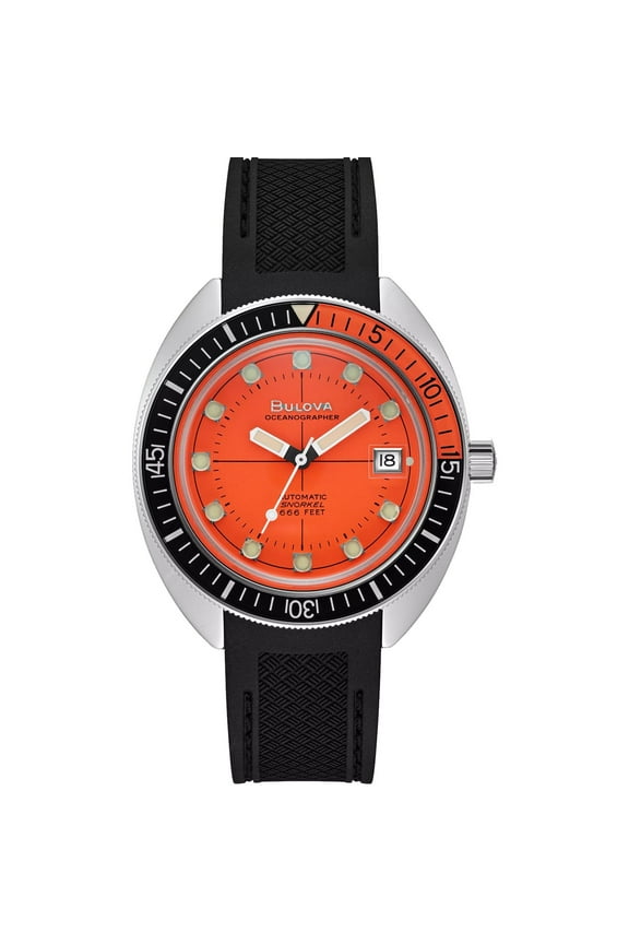 Men's Devil Diver Orange Dial Watch - 96B350