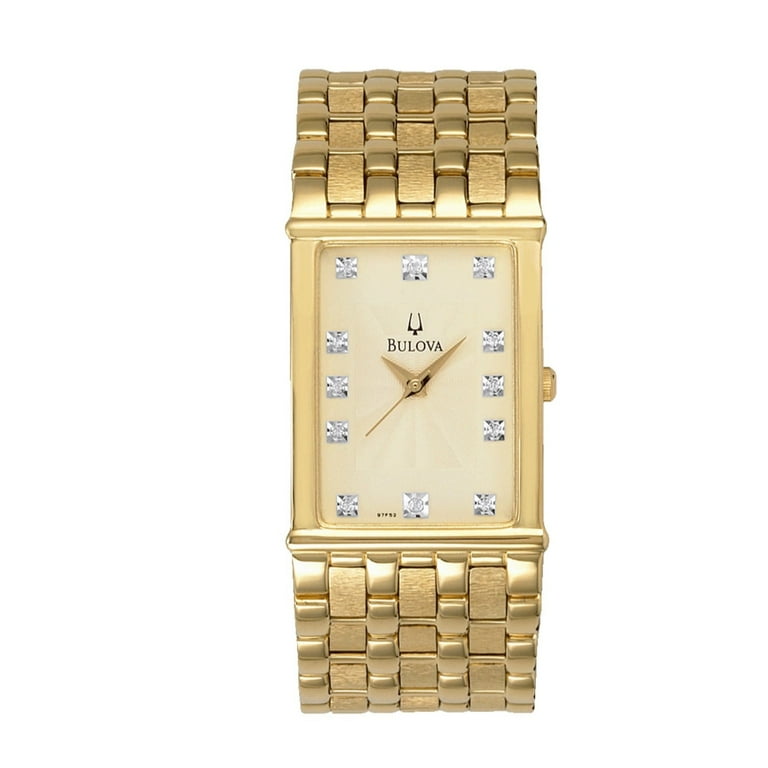 Bulova Men's Diamond Accented Gold-Tone Watch - Walmart.com