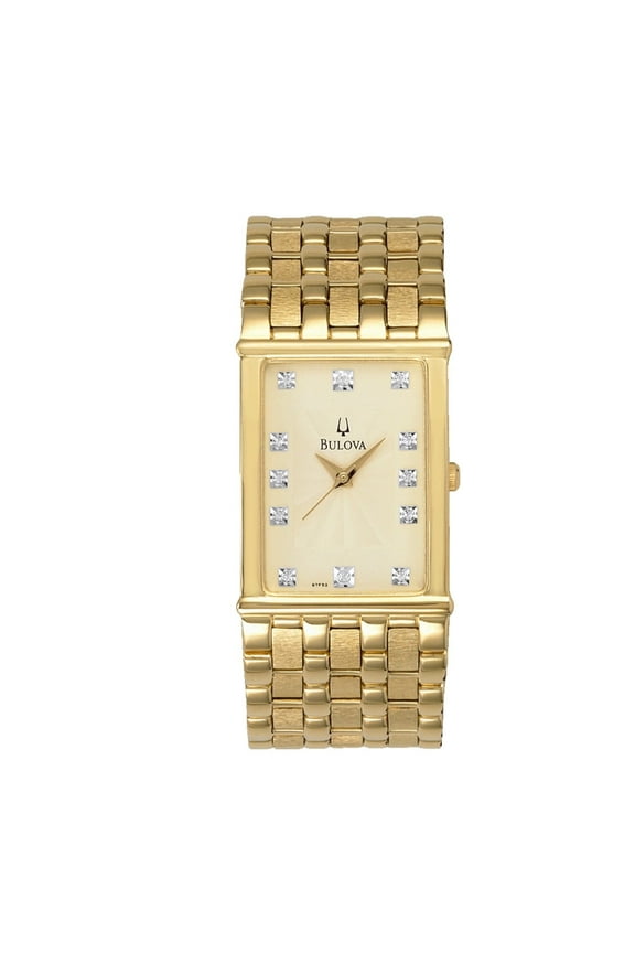 Men's Diamond Accented Gold-Tone Watch