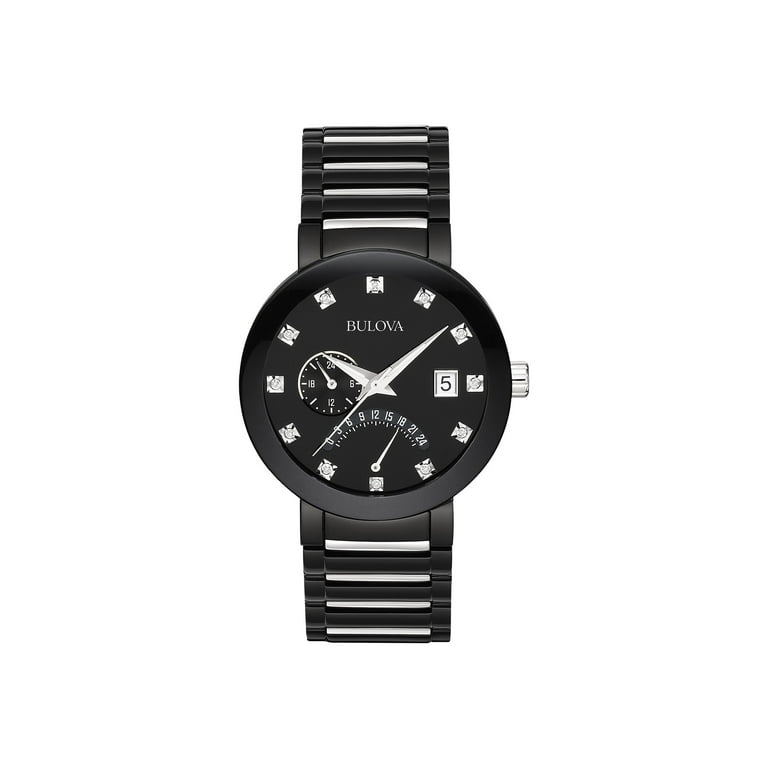 Bulova Men s Diamond Accented Two Tone Stainless Steel Watch 98D109 Walmart
