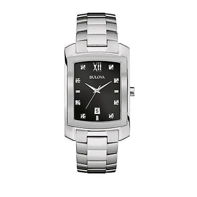 Bulova Men's Diamond Rectangular Bracelet Watch - Walmart Business Supplies