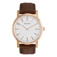 thumbnail image 1 of Bulova Men's Gold Finish Watch with Leather Strap 97A106, 1 of 3