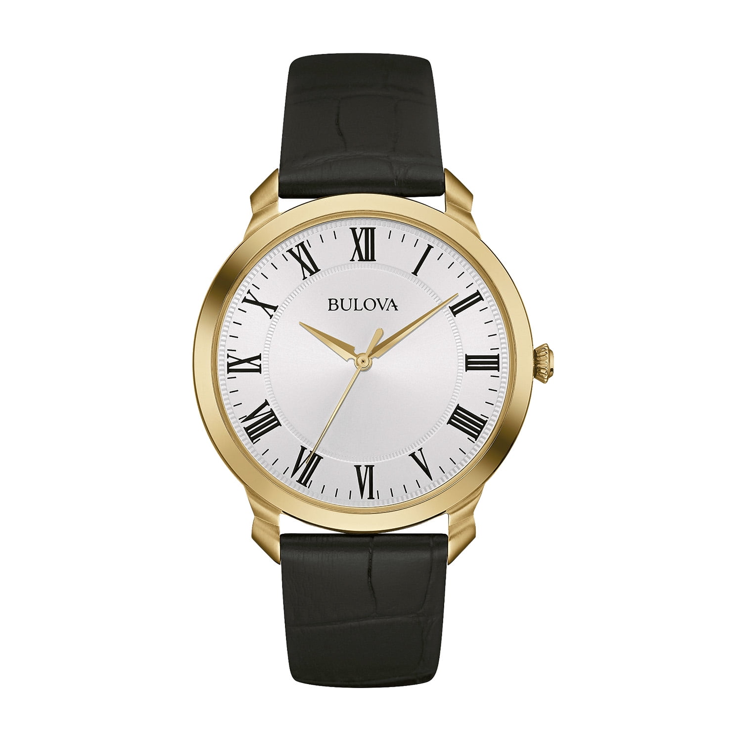 Bulova Men s Classic Black Leather Strap Watch Walmart