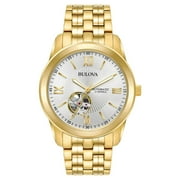 Bulova Mens Gold-Tone Stainless Steel Automatic Watch