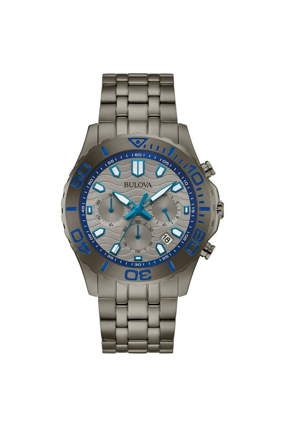 Men's Gun-Metal IP Stainless Steel Chronograph Watch - 98B434