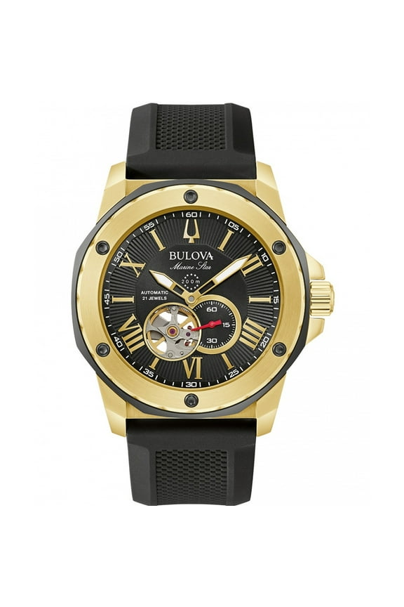 Men's Marine Star Black Dial Watch - 98A272