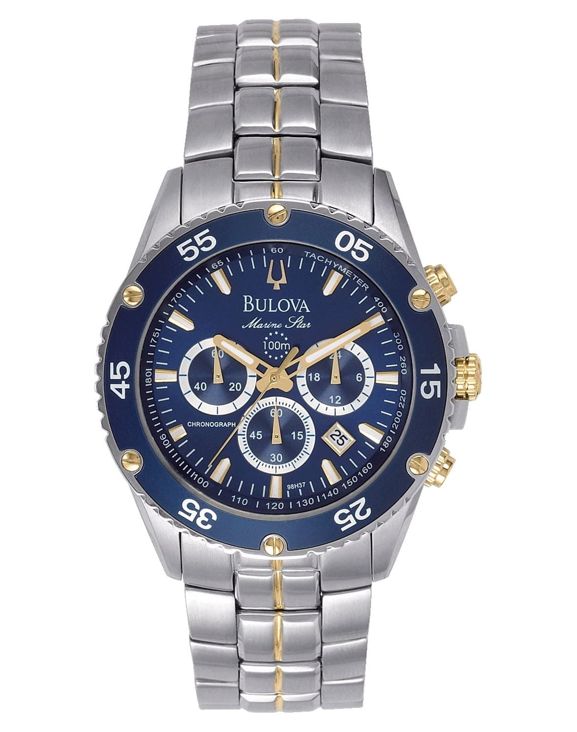 Bulova men's marine star 2024 stainless steel chronograph watch