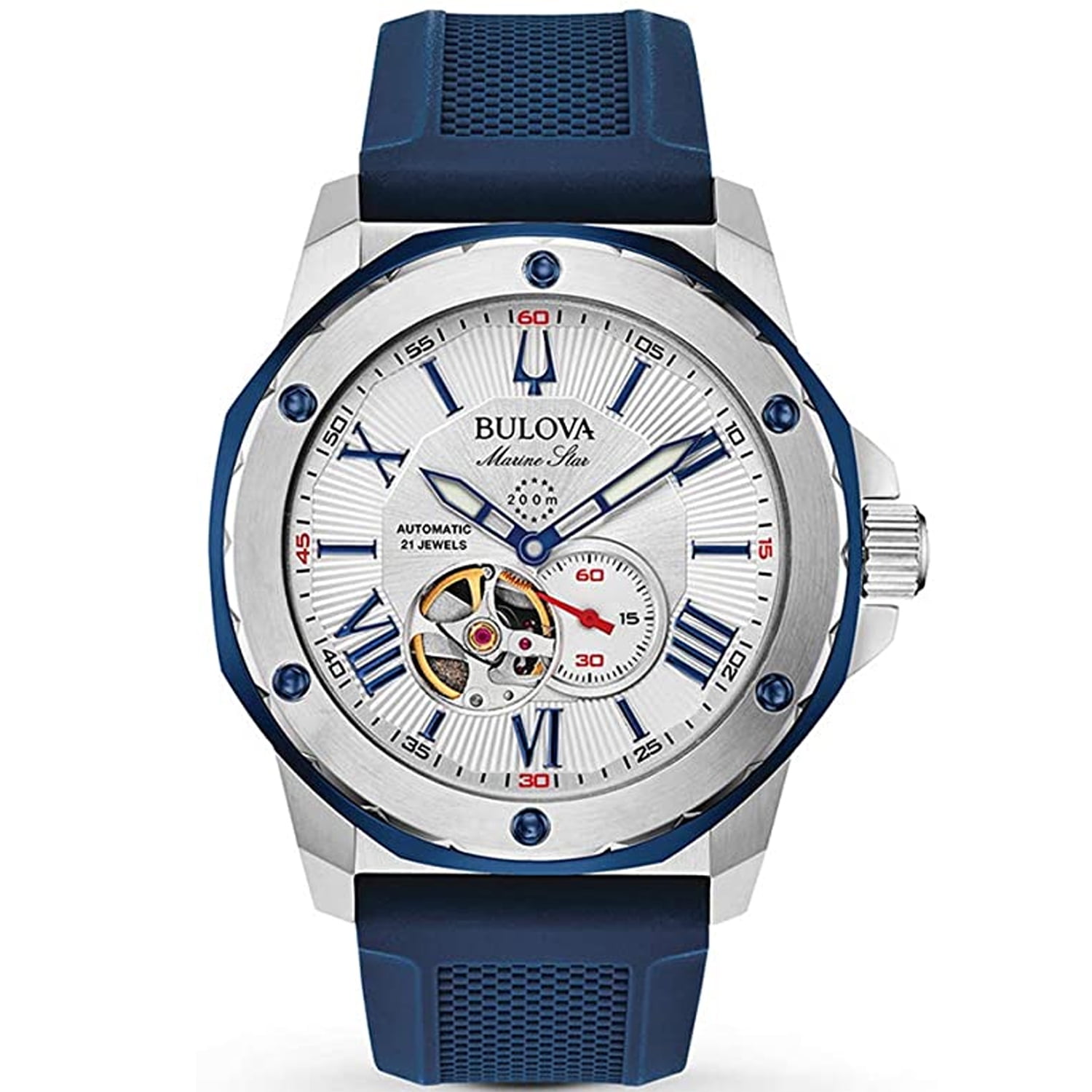 BULOVA Men's Marine Star Silver Dial Watch - 98A225