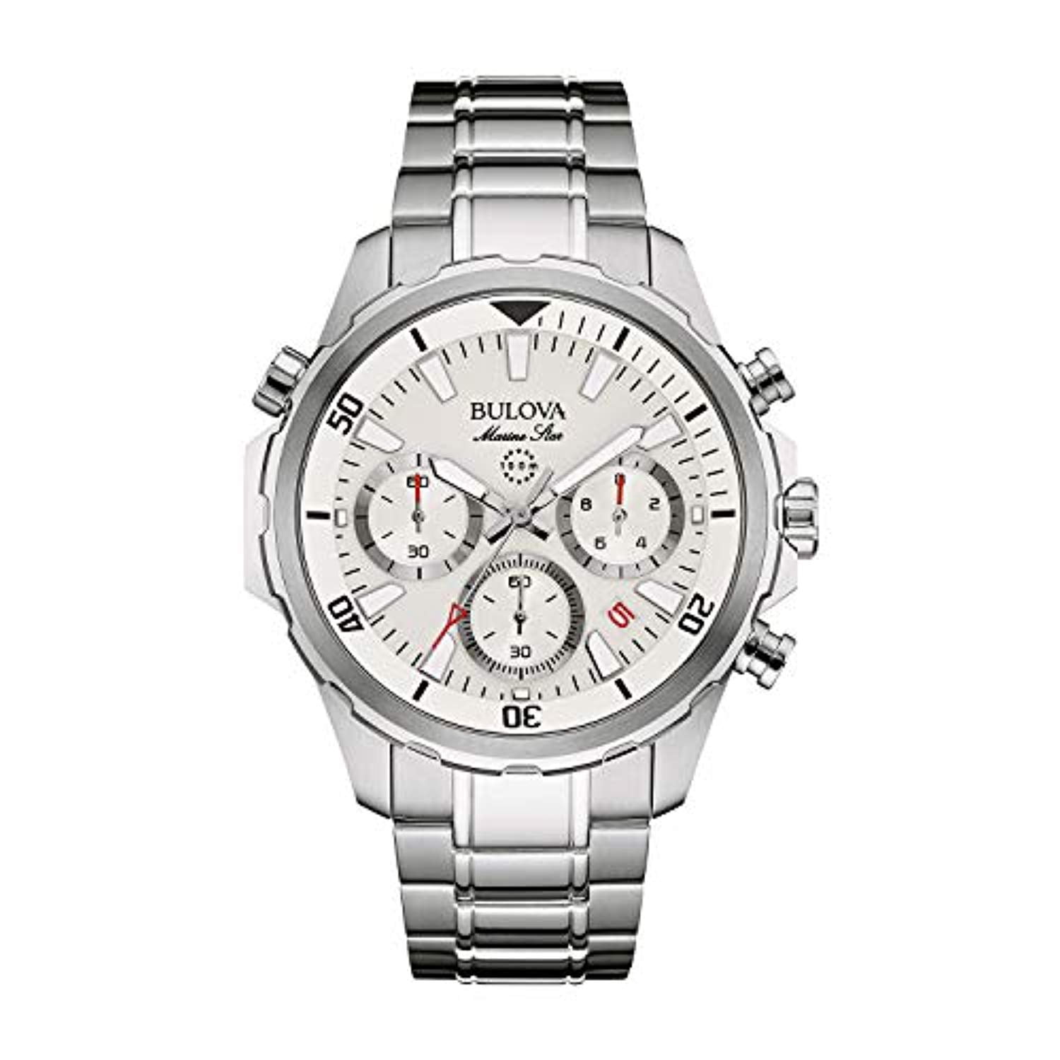 【祝開店！大放出セール開催中】 Bulova-Men-s-Marine-Star-White 時計