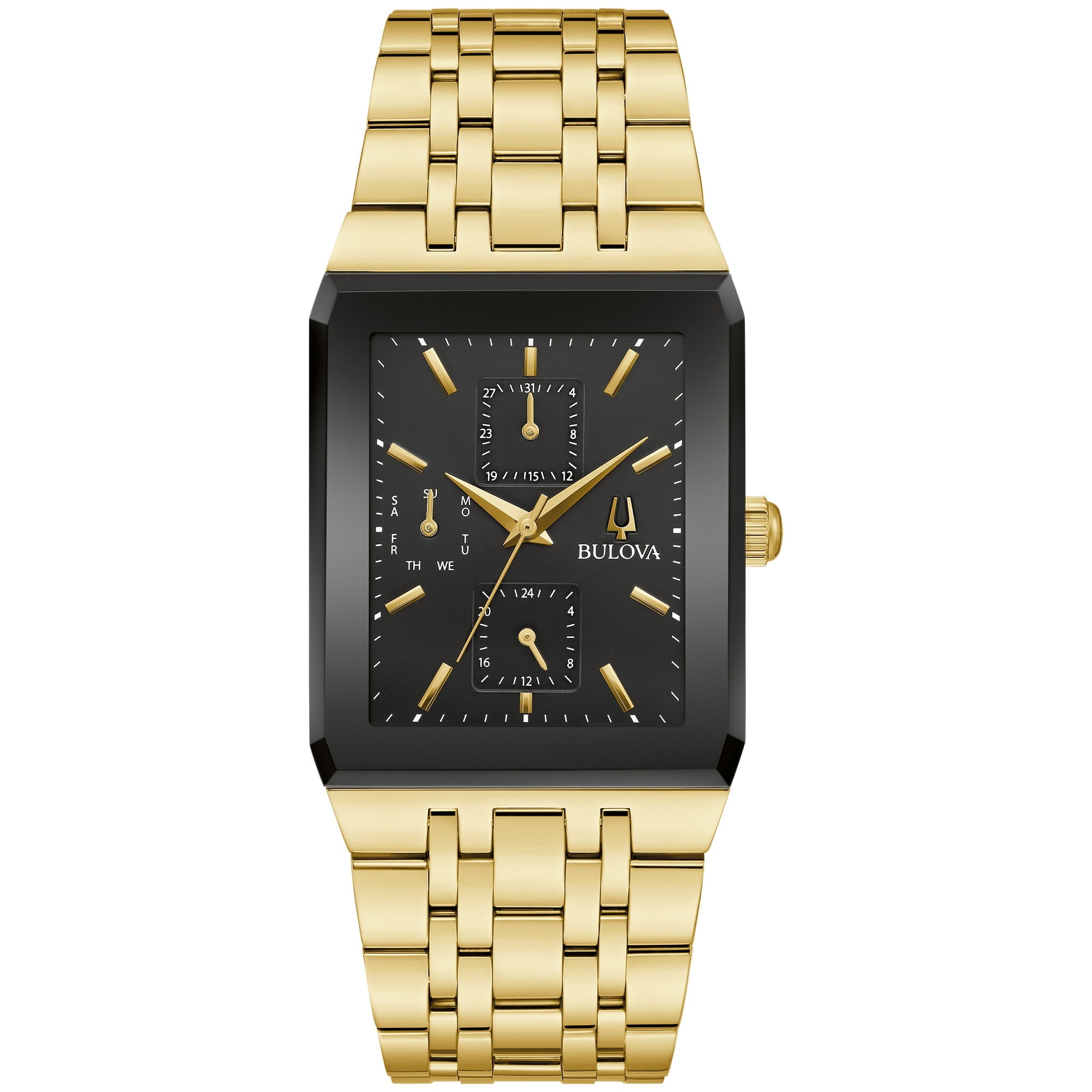 Bulova Men's Modern Day Date Quartz Gold Stainless Steel