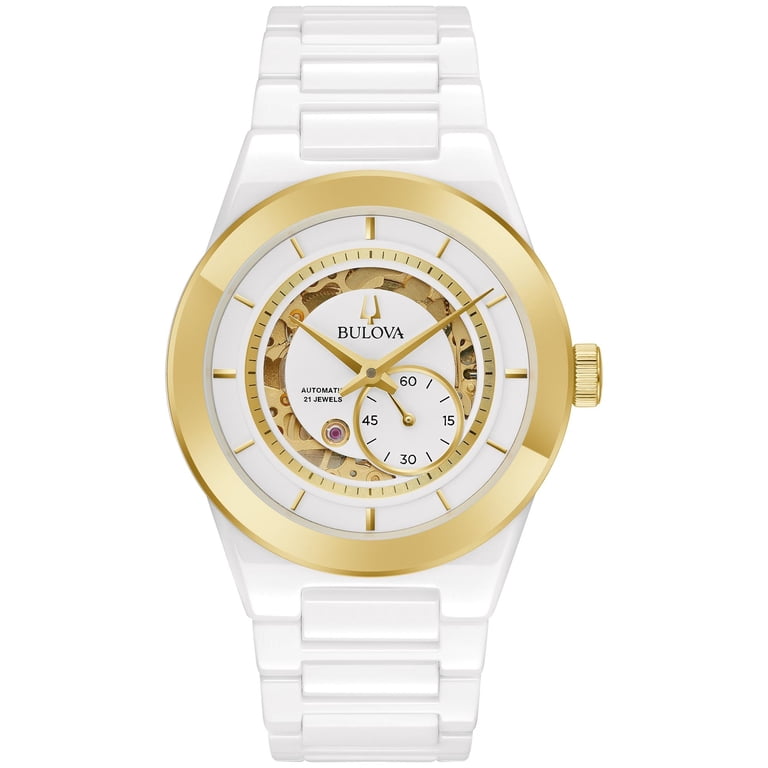 COPY - Bulova ceramic watch NWT White Dial HNBR Rubber Snorkel 98B448 | Bulova main image 4