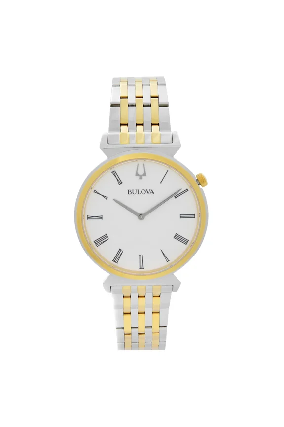 Regatta Two-Tone Stainless Steel White Roman Dial Quartz Men Watch 98A233