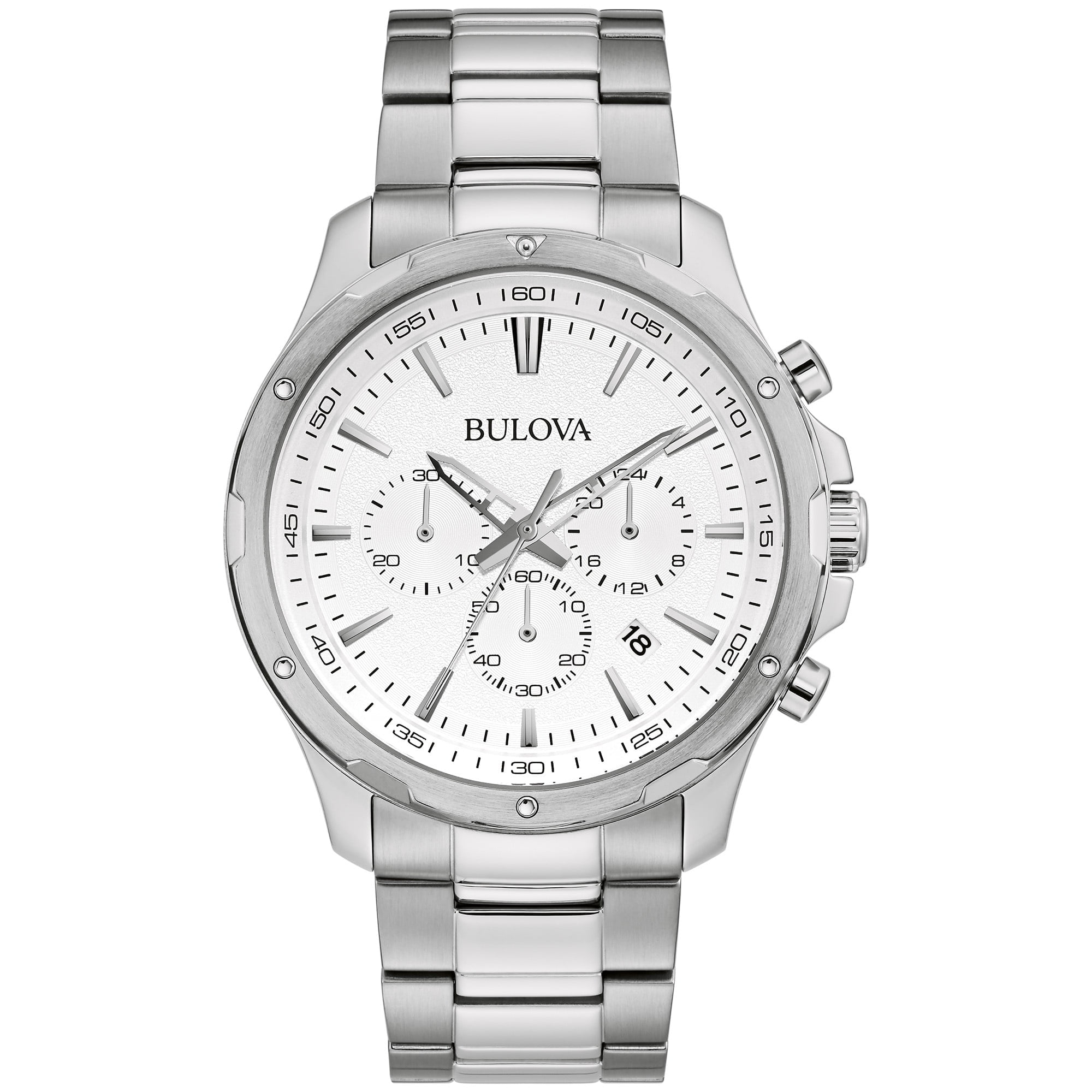 BULOVA Men's Stainless Steel Chronograph Watch - 96B335