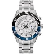 Bulova Mens Stainless Steel Chronograph Watch 98A257