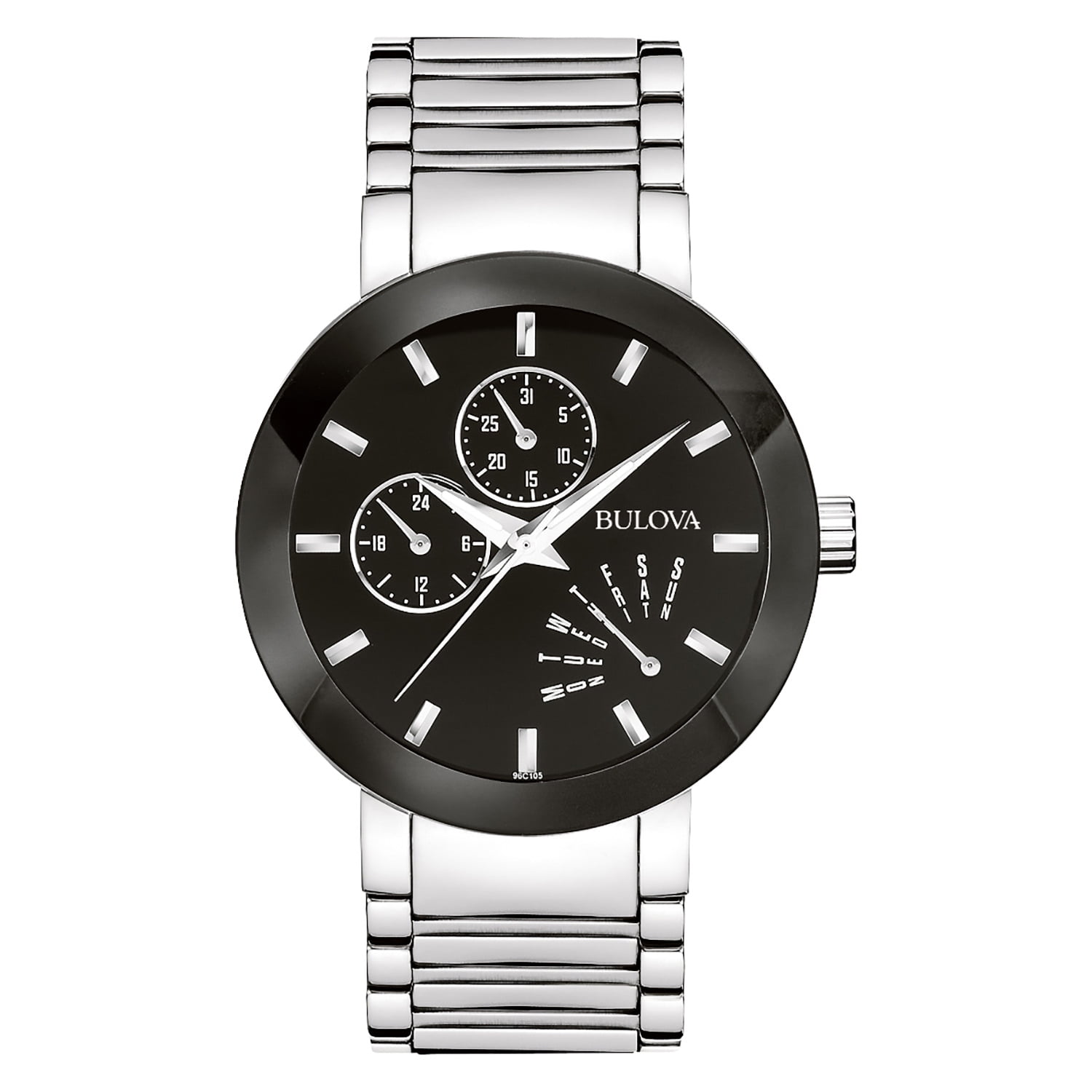 Bulova men's 45mm modern black hotsell ip stainless steel bracelet watch