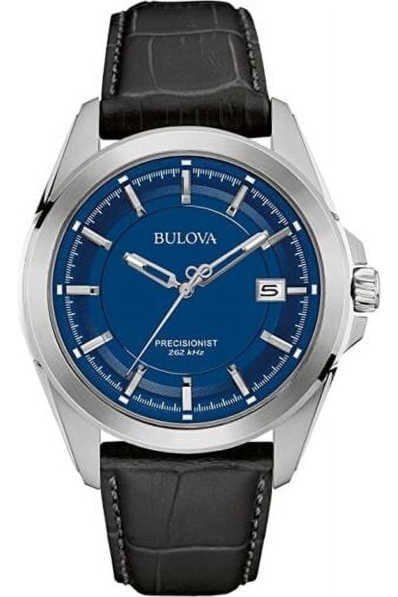 Bulova Mens Precisionist Leather Strap Watch