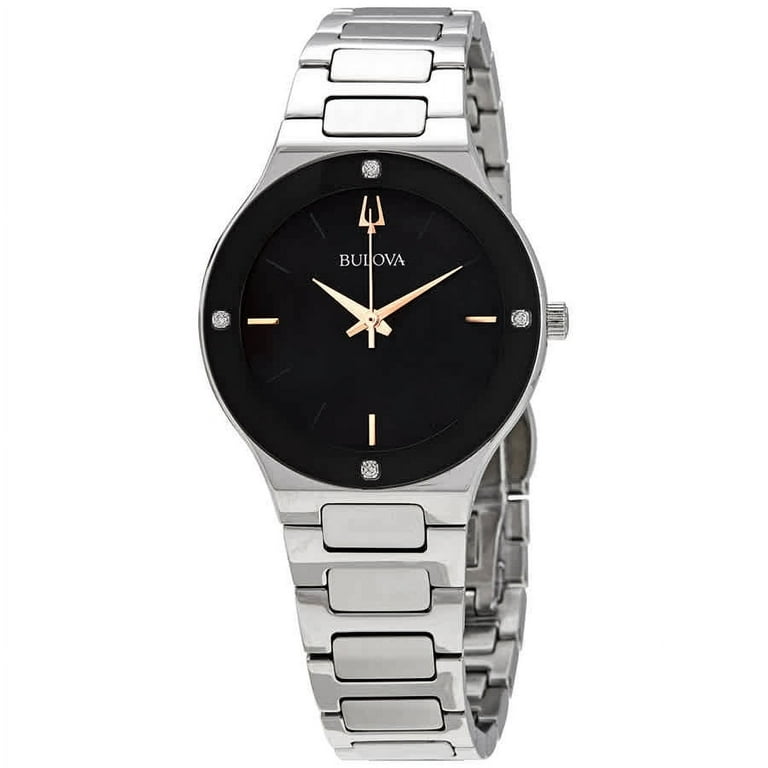 Bulova Millennia Black Mother of Pearl Dial Ladies Watch 96R231