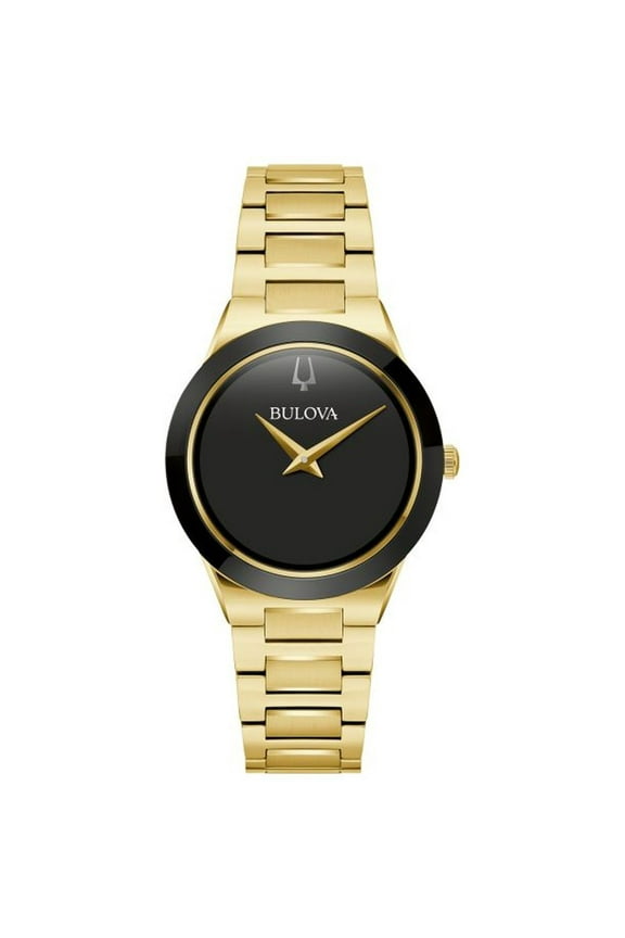 Modern Millennia Men's Black Dial Stainless Steel Quartz Watch 97L175