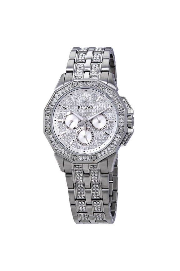 Multifunction Crystal Pave Dial Men's Men's Watch 96C134