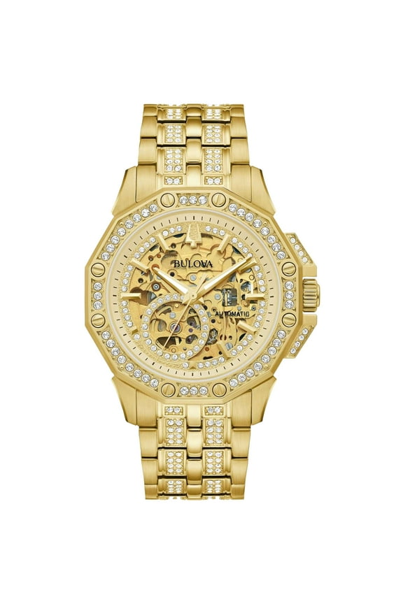 Octava Men's Gold Tone Stainless Steel Crystal Automatic Watch 98A292
