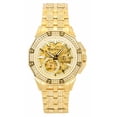 thumbnail image 1 of Bulova Octava Crystal Accents Stainless Steel Skeleton Gold Dial Automatic 98A292 Men's Watch, 1 of 4
