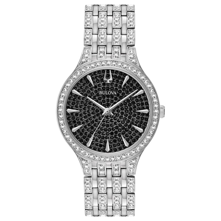 Bulova Phantom Black Pave Dial Stainless Steel Ladies Watch  display picture 3