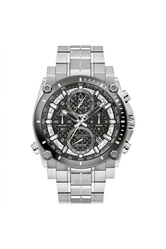 Bulova Precisionist Chronograph Stainless Steel Quartz Mens Watch