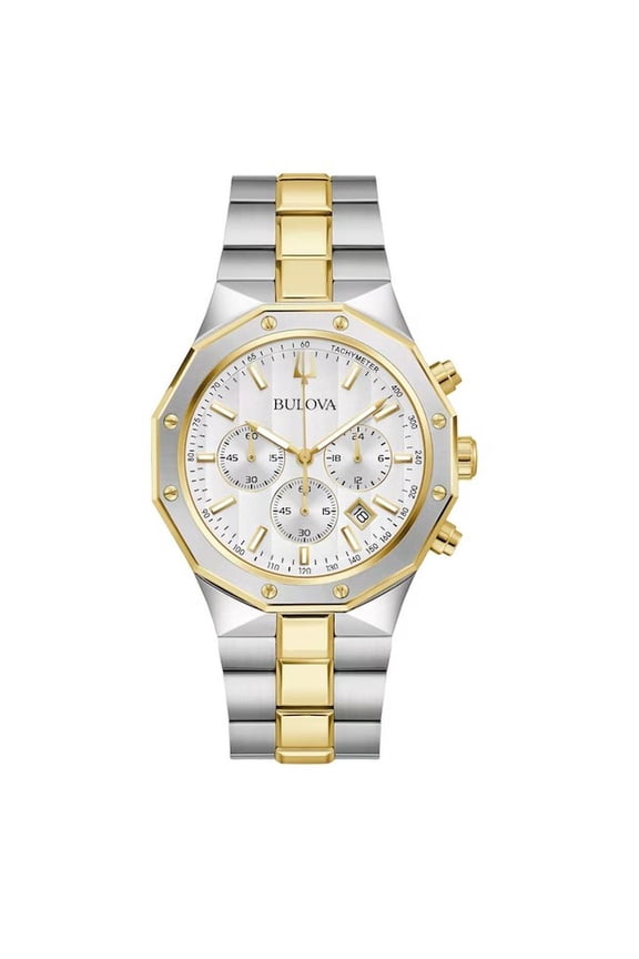 Prestige Men's Quartz White Dial Stainless Steel Watch 98B450