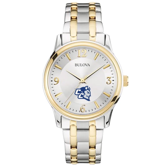 Bulova Silver Central Connecticut State Blue Devils Classic Two-Tone Round Watch