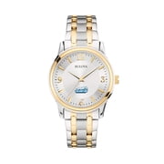 Bulova Silver/Gold Assumption Greyhounds Classic Two-Tone Round Watch