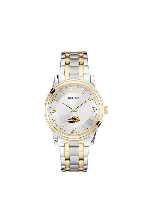 Silver/Gold Emerson College Lions Classic Two-Tone Round Watch
