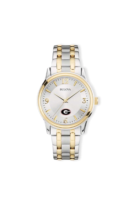 Silver/Gold Georgia Bulldogs Classic Two-Tone Round Watch