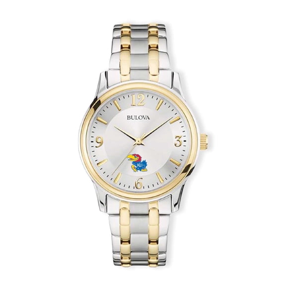 Bulova Silver/Gold Kansas Jayhawks Classic Two-Tone Round Watch