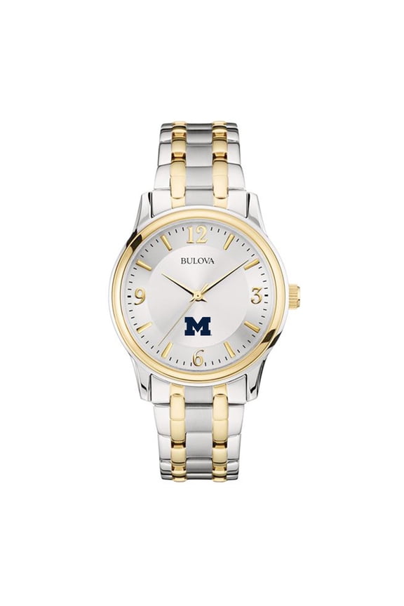 Silver/Gold Michigan Wolverines Classic Two-Tone Round Watch