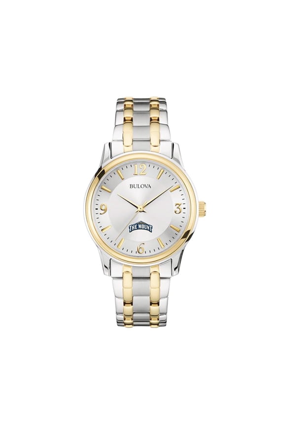 Silver/Gold Mount St. Mary's Mountaineers Classic Two-Tone Round Watch