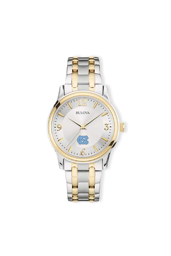 Silver/Gold North Carolina Tar Heels Classic Two-Tone Round Watch