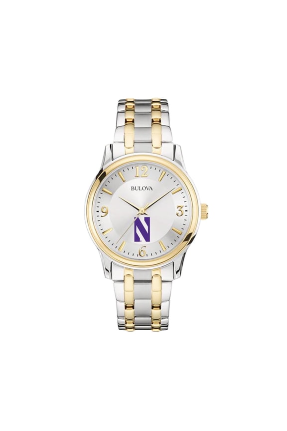 Silver/Gold Northwestern Wildcats Classic Two-Tone Round Watch