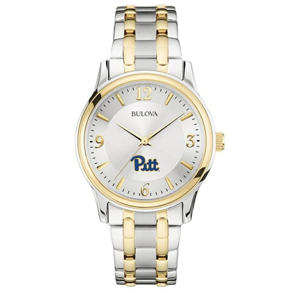 Bulova Silver/Gold Pitt Panthers Classic Two-Tone Round Watch