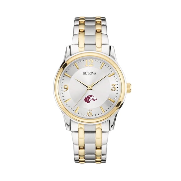 Bulova Silver/Gold Southern Illinois Salukis Classic Two-Tone Round Watch