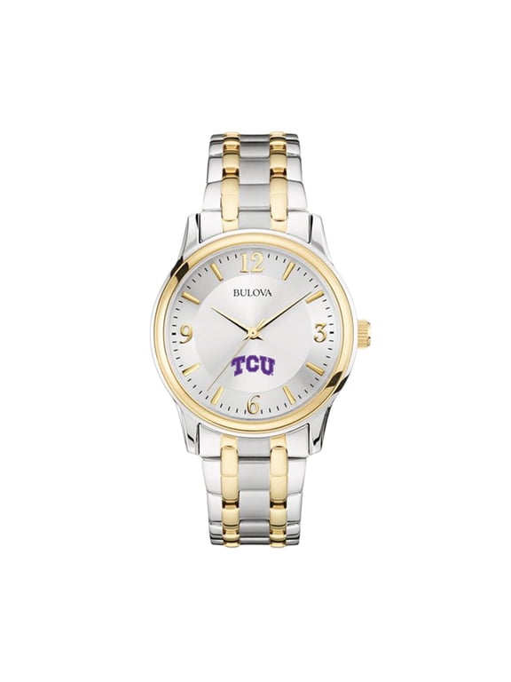 Silver/Gold TCU Horned Frogs Classic Two-Tone Round Watch