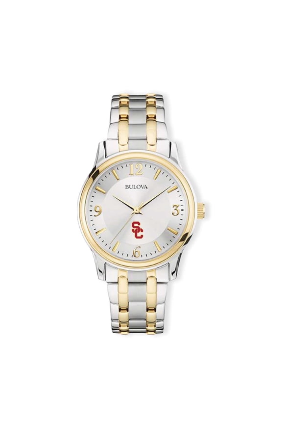 Silver/Gold USC Trojans Classic Two-Tone Round Watch