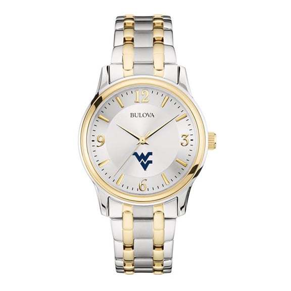 Bulova Silver/Gold West Virginia Mountaineers Classic Two-Tone Round Watch