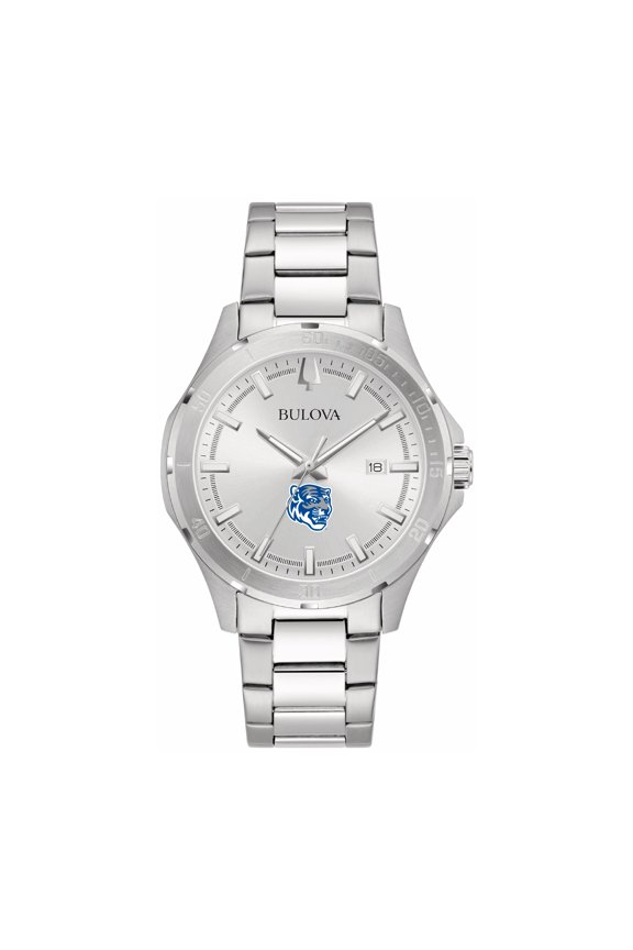 Silver Memphis Tigers Stainless Steel Classic Sport Watch