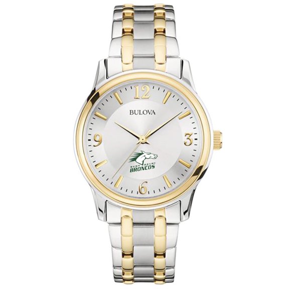 Bulova Silver SUNY Delhi Broncos Classic Two-Tone Round Watch