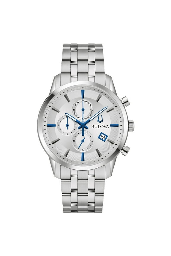 Sutton Chronograph Quartz Silver Dial Men's Watch 96B404