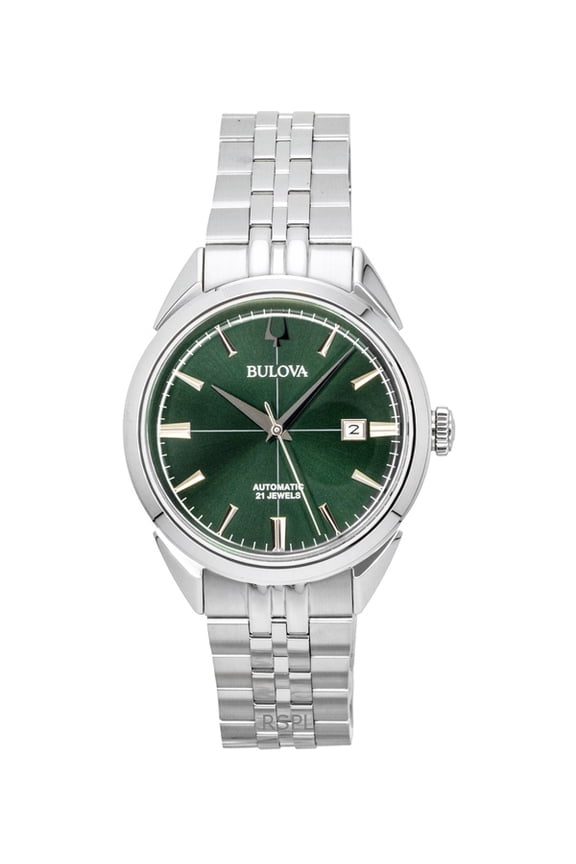 Sutton Stainless Steel Green Dial Automatic 96B424 Men's Watch